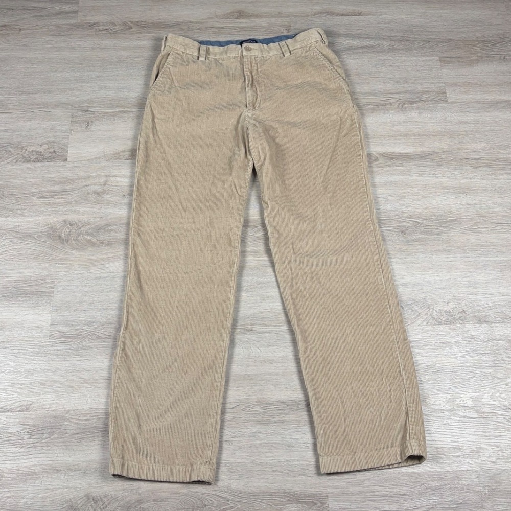 Nautica Corduroy Pants Mens 36x34 Tan The Danforth Pant Straight Leg Trousers